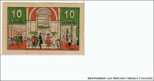 *NOTGELD*__10 Pfenning__pk# NL__Bad Harzburg__01.07.1921 Banknote