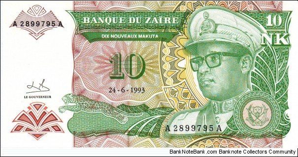  10 Zaires Banknote