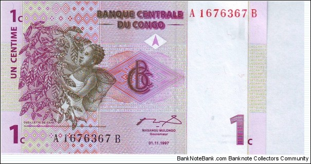  1 Centime Banknote