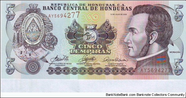  5 Lempiras Banknote