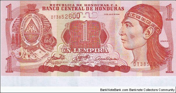  1 Lempira Banknote