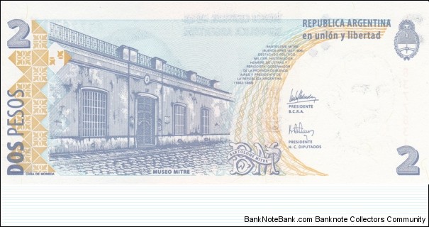 Banknote from Argentina year 2002