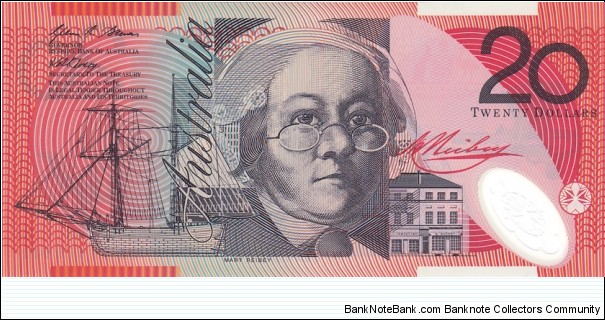 Australia P59e (20 dollars 2007) Polymer Banknote