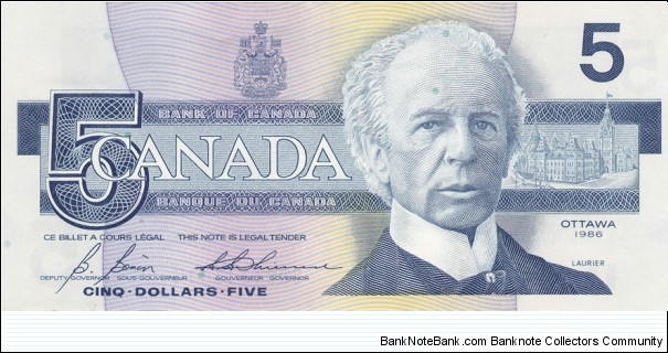 Canada P95c (5 dollars 1986) Banknote