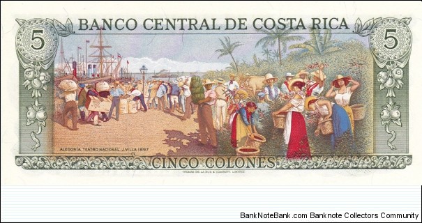 Banknote from Costa Rica year 1989