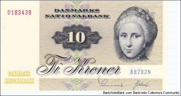 Denmark P48c (10 kroner 1978) Banknote