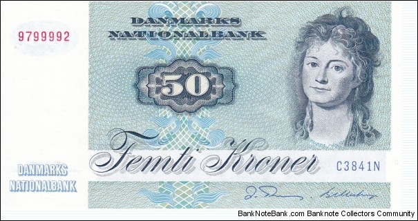 Denmark P50c (50 kroner 1984) Banknote