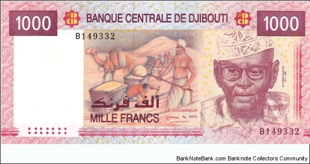 Djibouti P42a (1000 francs ND 2005) Banknote