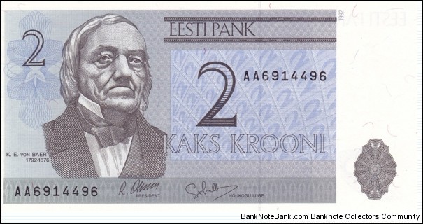Estonia P70a (2 krooni 1992) Banknote