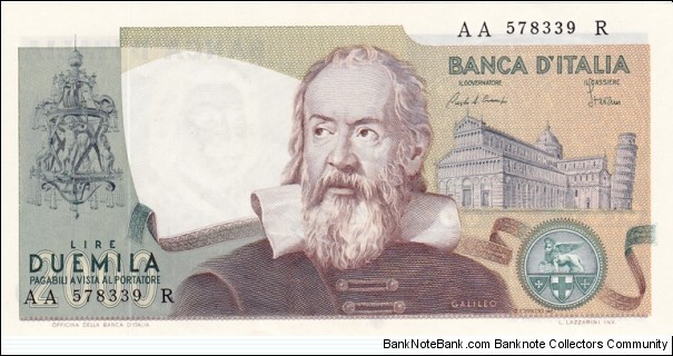 Italy P103c (2000 lire 24/10-1983) Banknote