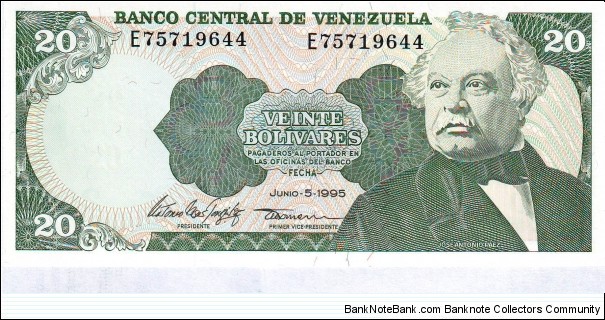  20 Bolivares Banknote