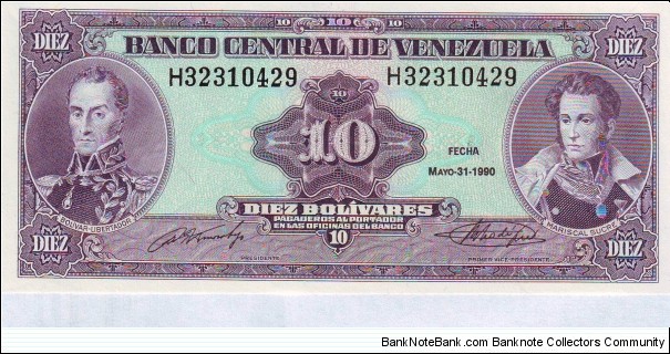  10 Bolivares Banknote
