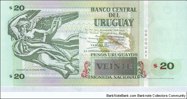 Banknote from Uruguay year 2003