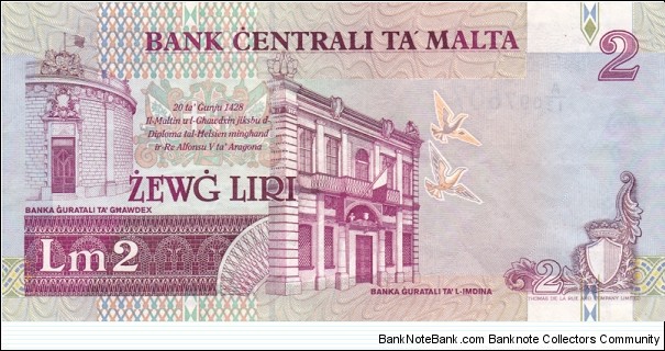 Banknote from Malta year 1994