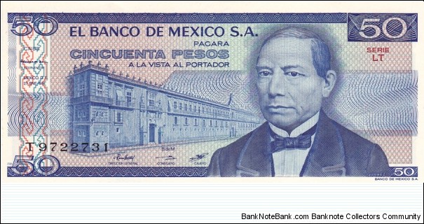 Mexico P73 (50 pesos 27/1-1981) Banknote