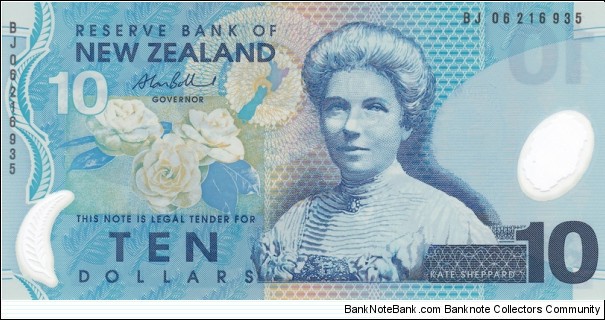 New Zealand P186b (10 dollar 2006) Polymer Banknote