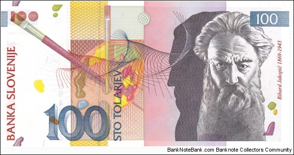 Slovenia P31a (100 tolarjev 15/1-2003) Banknote