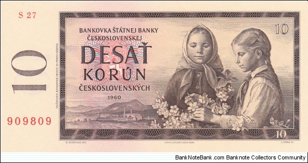 Czechoslovakia P88b (10 korun 1960) Banknote