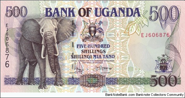 Uganda P35a (500 shillings 1996) Banknote