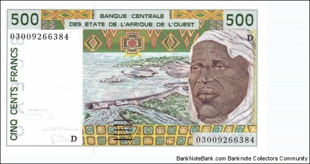 West African States (Mali) P410Dn (500 francs 2003) Banknote