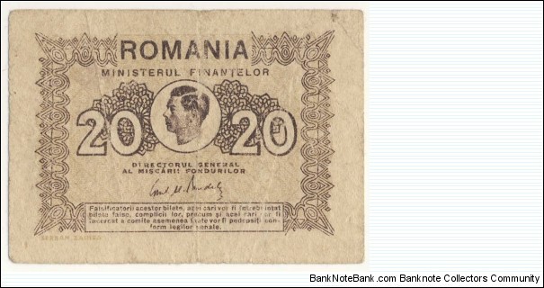 20 Lei kingdom of Romania Banknote