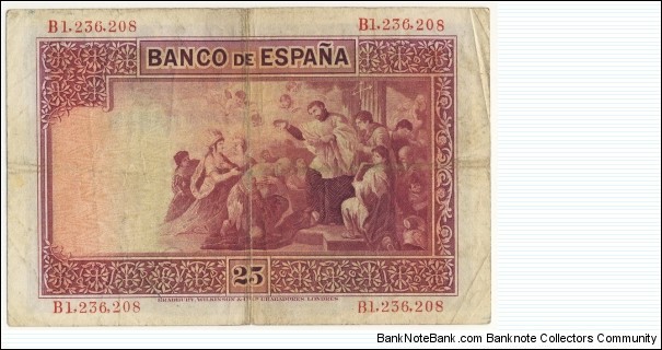 Banknote from Spain year 1926