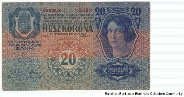 Banknote from Austria year 1913