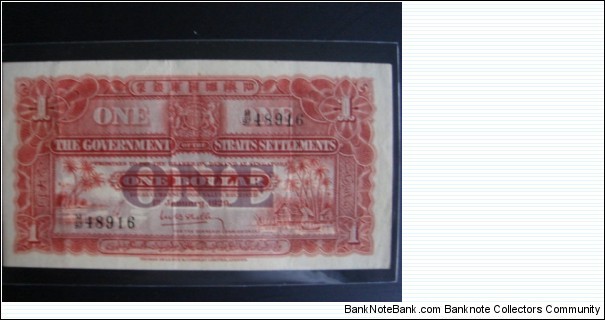 Straits settlement one dollar Banknote