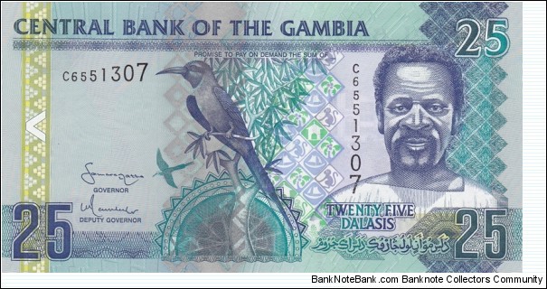 Gambia P27 (25 dalasis ND 2006) Banknote