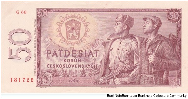 Czechoslovakia P90b (50 korun 1964) Banknote
