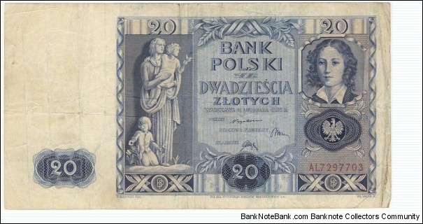20 Zloty(1936) Banknote