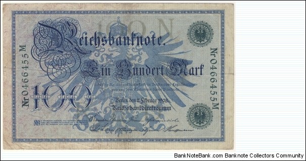100 Mark(German Empire 1908) Banknote