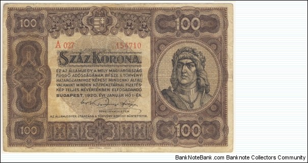 100 Korona(1920) Banknote