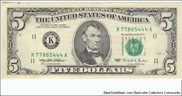 5 Dollars(Dallas/Texas) Banknote