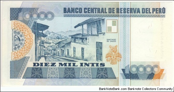 Banknote from Peru year 1988