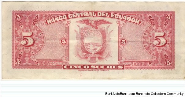 Banknote from Ecuador year 1977