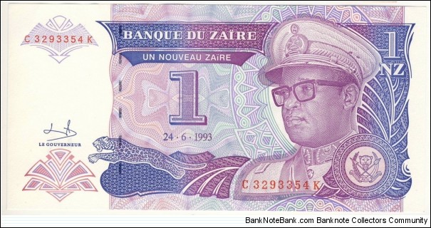 1 Nouveau Zaire(Zaire 1993) Banknote