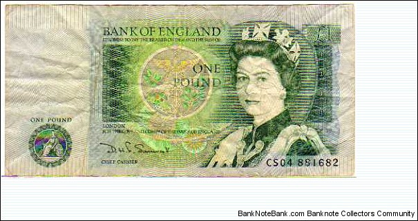 1 Pound__pk# 377 b__signature: D. H. F. Somerset__1978-1984 Banknote