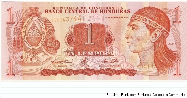1 Lempira Banknote