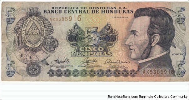5 Lempiras Banknote