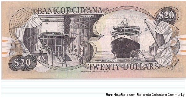 Banknote from Guyana year 1989