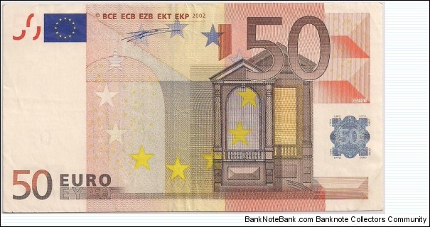 50 Euro, Serial P (Netherlands) European Union Banknote