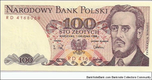 100 ZLOTY Banknote