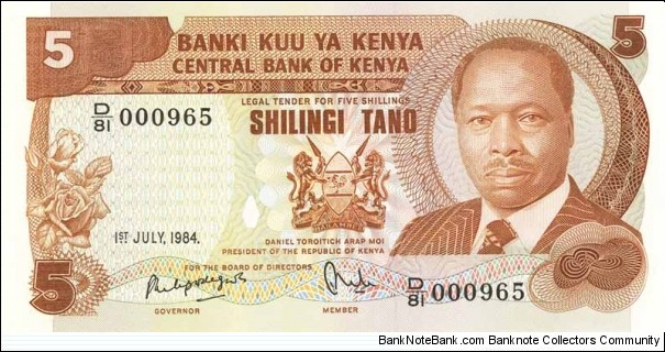 Mt. Kenya, Wildlife
Moi Portrait Banknote