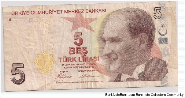 5 Liras Banknote