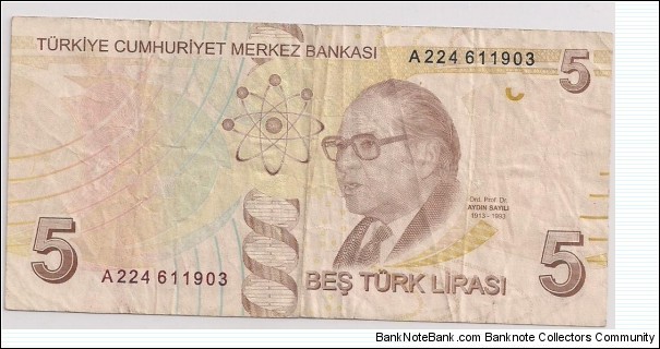 Banknote from Turkey year 2009