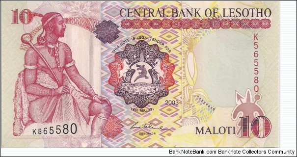 10 MALOTI Banknote