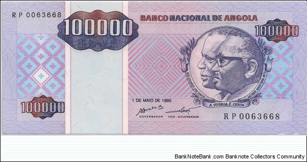 100000 KWANZA Banknote