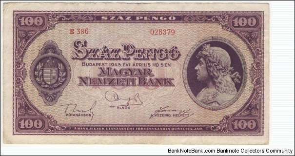 100 Pengo(1945) Banknote