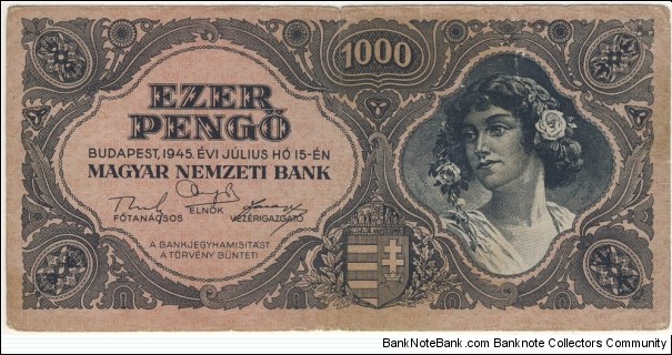 1000 Pengo(1945) Banknote